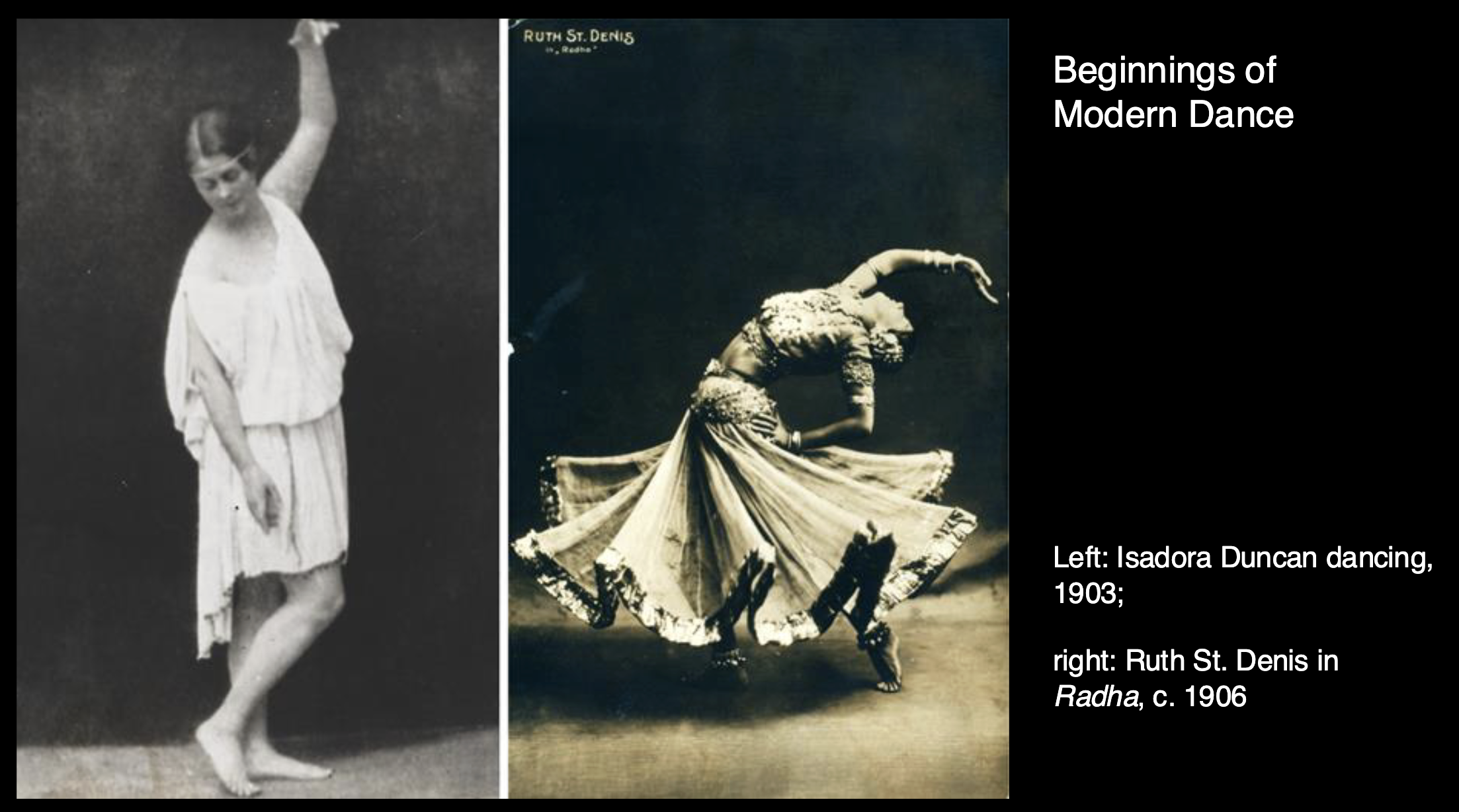 <p>Beginnings of Modern Dance: </p>