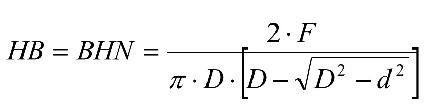 diameter of indentation is measured