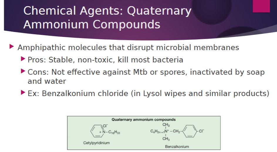 <p>Chemical agents: QAC</p>