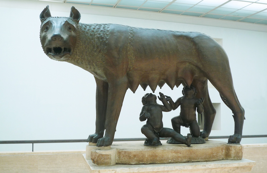 <p><strong>*Capitoline She-Wolf, c. 500BCE (or 800CE) (Boys 15th c.), bronze, 33 ½”, Etruscan (S. 6.11)</strong></p>