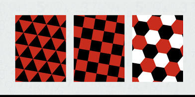 <p>Geometric pattern that completely cover the plane (flat surface) without any gaps or overlaps </p><p>Ex: hexagons, triangles </p>