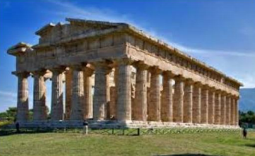 <p>a hexastyle temple = 6 columns in front, 13 on the side</p><p></p>