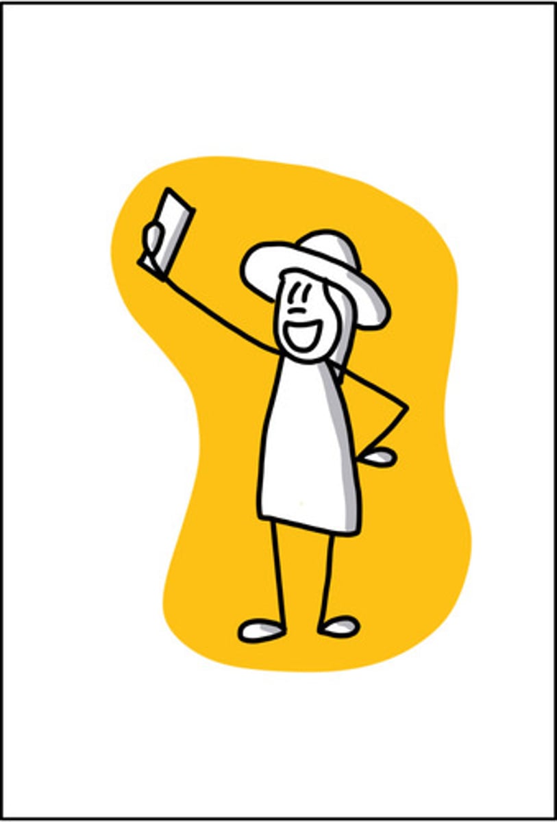 <p>take a selfie</p>