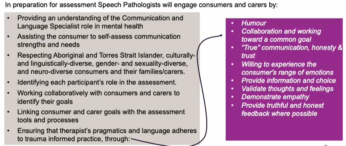 <p><em>the therapeutic alliance is the fundamental building block of providing assessment in the mental health system!</em></p>