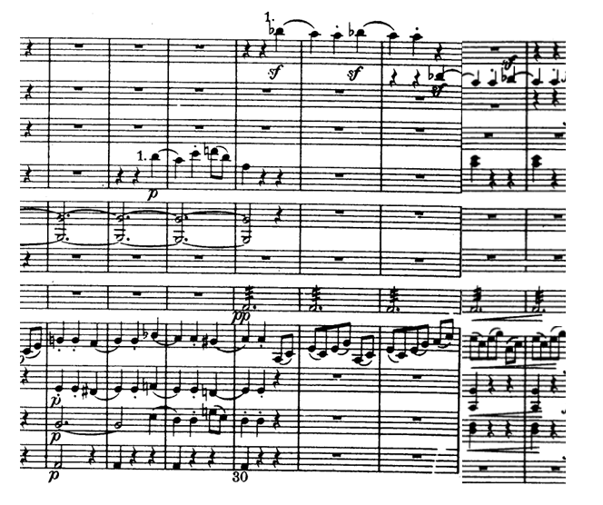 <p>8 bars long </p><p>Bars 27-34</p><p>Starts in A major</p>