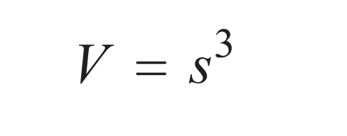 <p>s = side length of cube</p>
