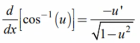 <p>-u’/sqrt(1-u²)</p>