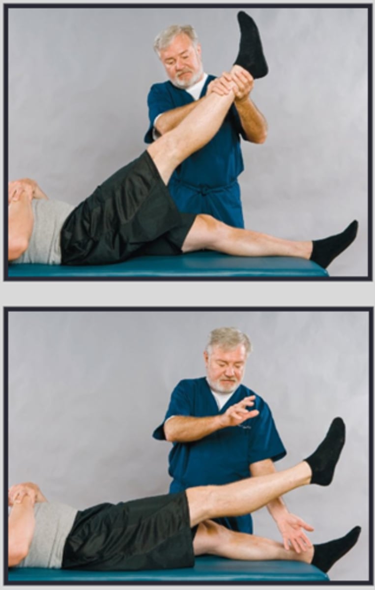 <p>Assessment for:</p><p>- IVD</p><p>- Intervertebral nerve root</p><p>- Piriformis spasm</p><p>- Ischiotrochanteric groove adhesion</p>