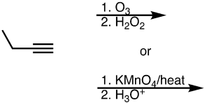 <p>Ozonolysis/Oxidative Cleavage on a Terminal Alkyne</p>