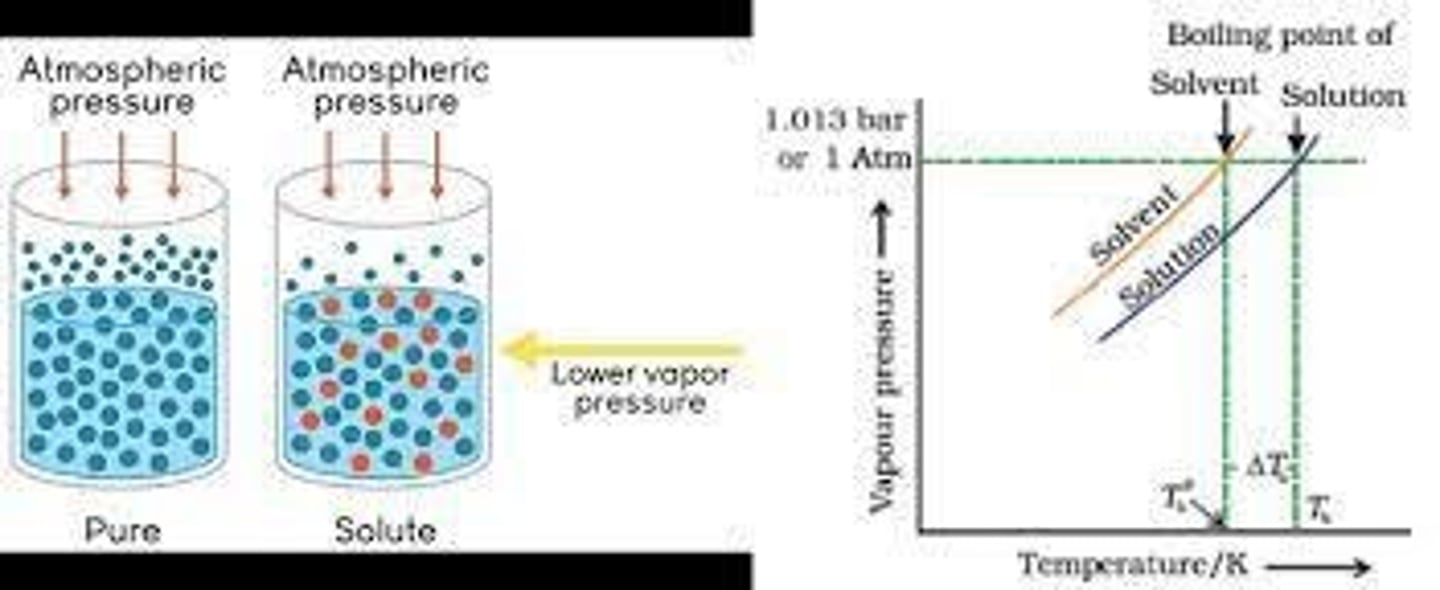 <p>Change in boiling point due to solute.</p>