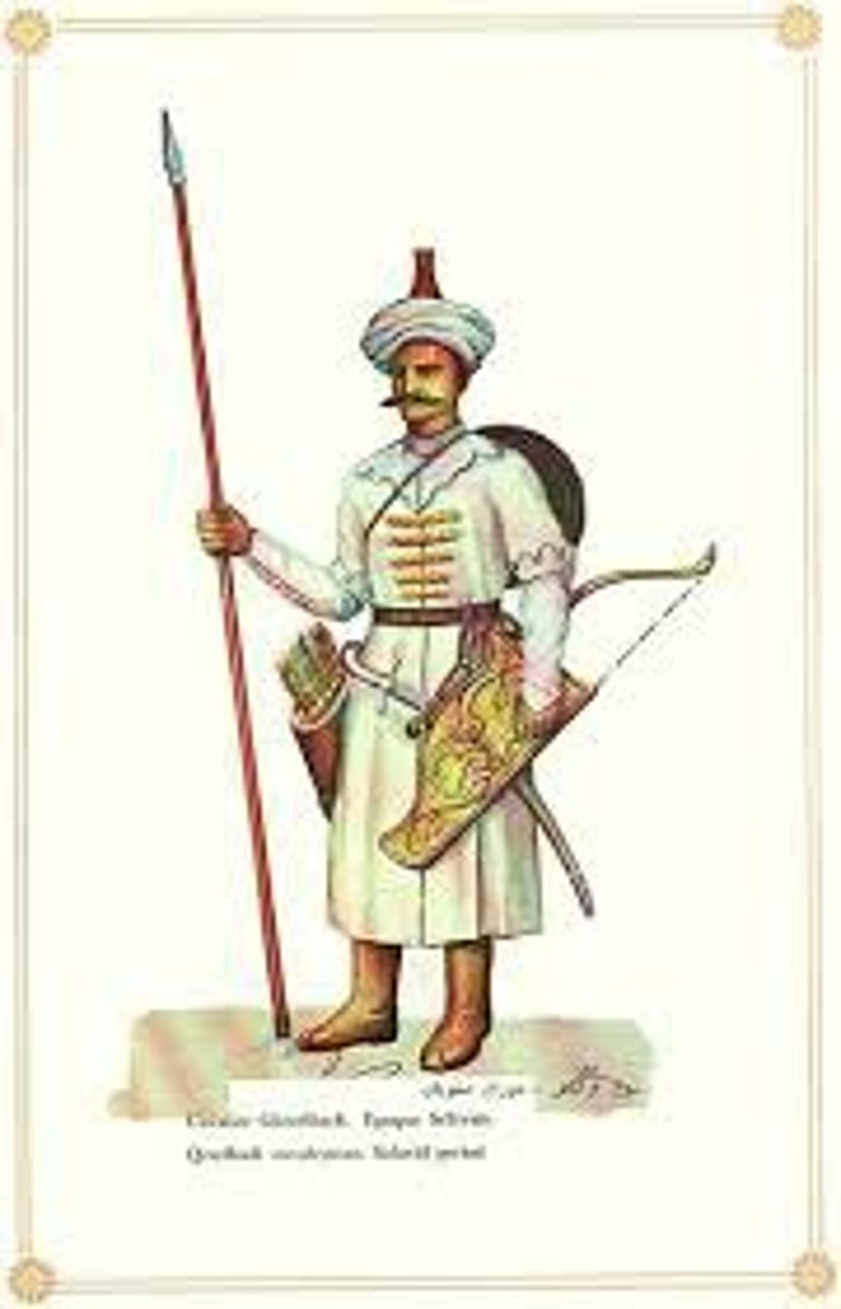 <p>-These were Shi'ite Safavid soldiers who were fanatically loyal to Shah Ismail and the Safavid Empire</p><p>-They were called the ______________________________ because of the distinctive red hats they wore; the hats had 12-piece red hats they wore; the 12 pieces referred to the 12 Imams of Twelver Shiism</p><p>-They were a militant bunch that helped Shah Ismail conquer vast amounts of territory and start the Safavid Empire</p><p>-They suffered a major defeat to the Sunni Ottomans at the Battle of Chaldiran. Believing gunpowder to be "unmanly," and convinced that Shah Ismail could make them invincible, they charged the Ottomans who had guns, and were severely defeated</p><p>-The ______________________________ would recover from that defeat and return to glory under the rule of Shah Abbas the Great</p>
