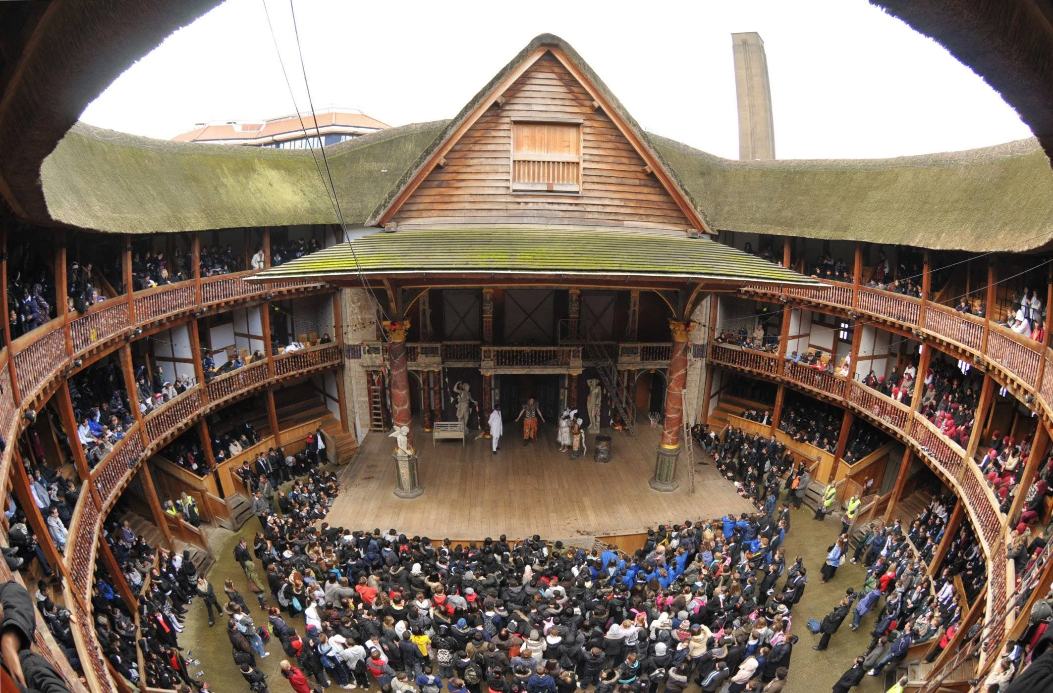 <p>This stage has the audience on three sides</p>
