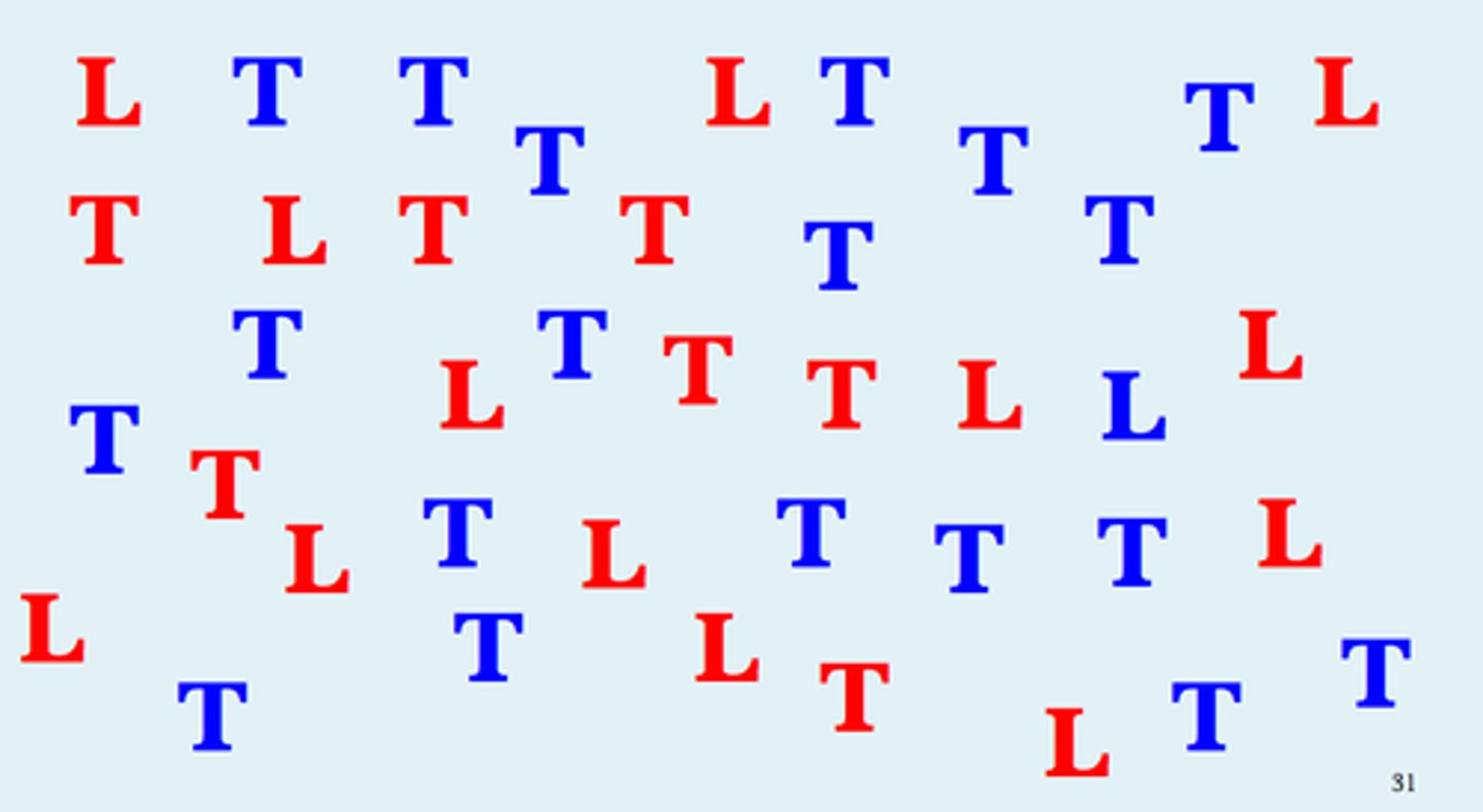 <p>Looking for a target in a display containing distracting elements.</p>