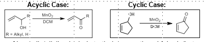 <p>Allylic alcohol to alpha-beta unsaturated ketone</p><p>Corey Modification: Allylic alcohol to methyl ester (NaCN, cat. AcOH, MeOH). Cyanohydrin intermediate, oxidation to carbonyl cyanide, then attack by methanol to form methyl ester)</p><p></p><p>Can also cleave diols</p>