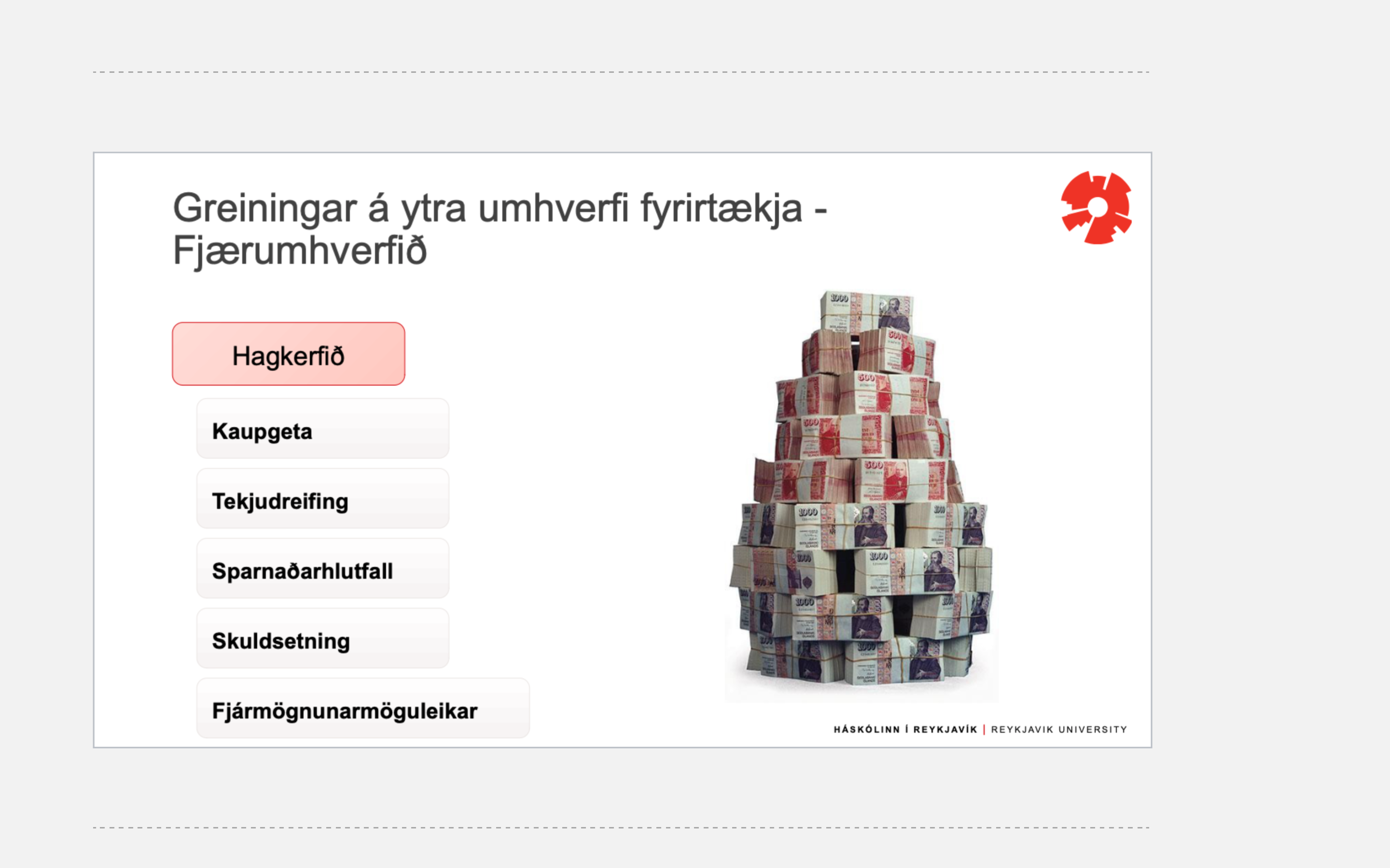 Kaupgeta, tekjudreifing, sparnaðarhlutfall,spanaðarhlutfall, skuldsetning, Fjármögnunarmöguleikar