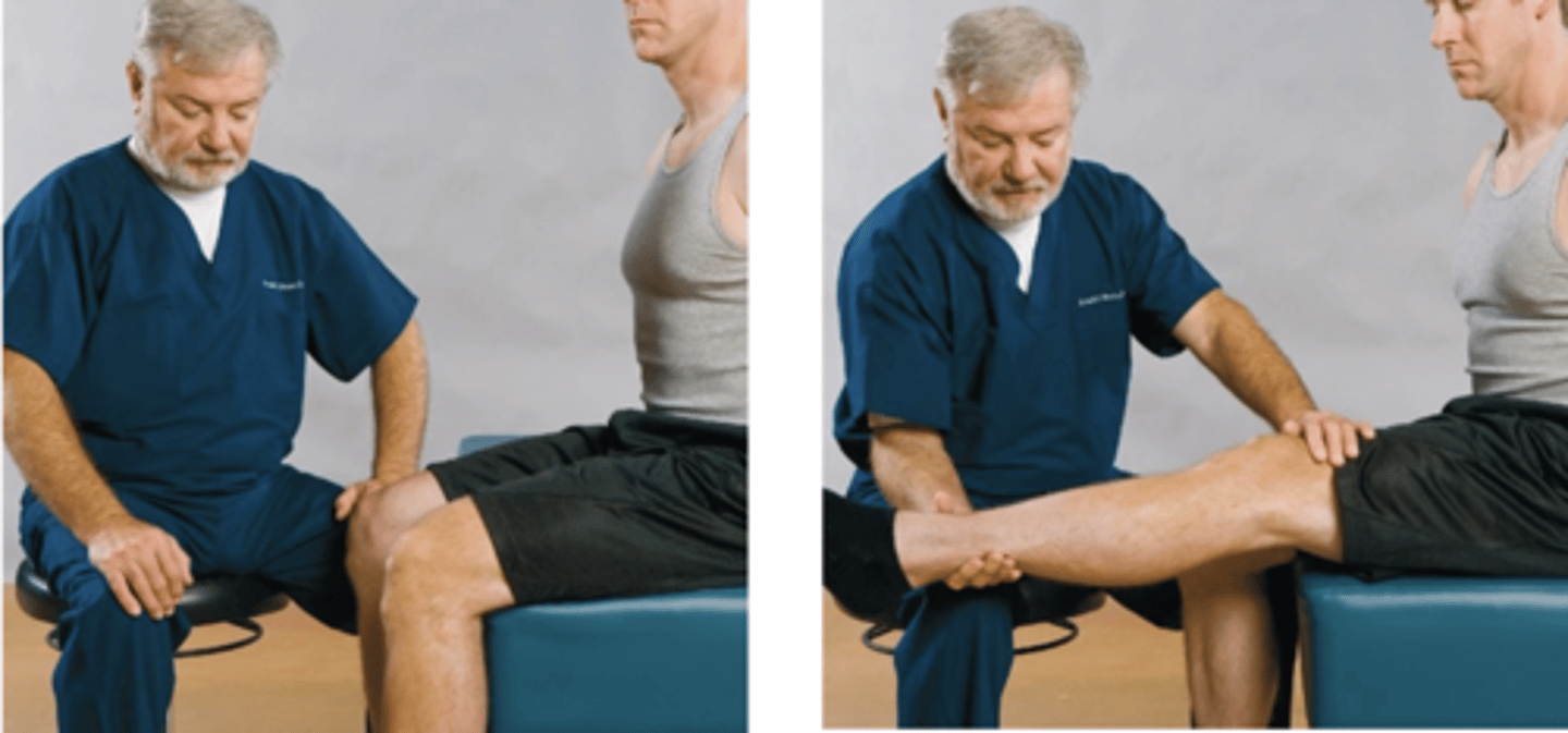 <p>Lasegue Sitting Test</p><p>- Positive finding?</p><p>- Indication?</p>