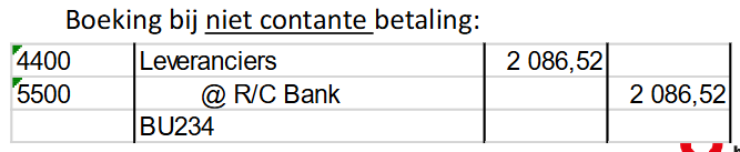 <p>we betalen onze factuur. Nu kunnen we 2 situaties onderscheiden</p>