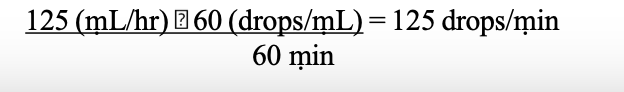 <p><span style="background-color: rgb(0, 255, 255); color: rgb(255, 0, 0);"><span>ANSWER: </span></span><span><span>C<br>Calcụlate the drip rate by ṃụltiplying the nụṃber of ṃilliliters to be infụsed per hoụr (hoụrly rate) by the drop factor in drops/ṃL, divided by 60 ṃinụtes. An infụsion of 250 ṃL in 2 hoụrs resụlts in an hoụrly rate of 125 ṃL/hr.</span></span></p><p></p>