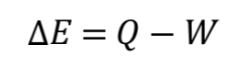 <p>First law of thermodynamics: Can be captured in the following equation, which states that the energy of the universe is constant. Energy can be transferred from the system to its surroundings, or vice versa, but it can’t be created or destroyed.</p><p class="MsoNormal">&nbsp;</p><p class="MsoNormal">A simple statement of the first law is that the total change in the energy of the system, E is given by the difference between the heat flow into the system and work done by the system</p><p class="MsoNormal">&nbsp;</p><p class="MsoNormal">One of the thermodynamic properties of a system is its internal energy E, which is the sum of the kinetc and potential energies of the particles that form the system, Internal energy is proportional to temperature.</p>