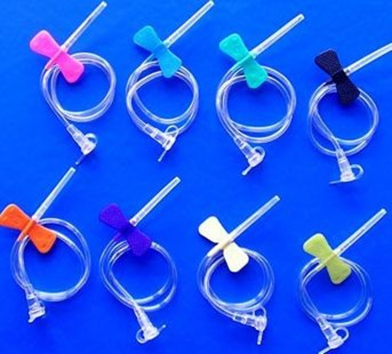 <p>A hollow flexible tube with the same purpose as IV but used for shorter durations</p>