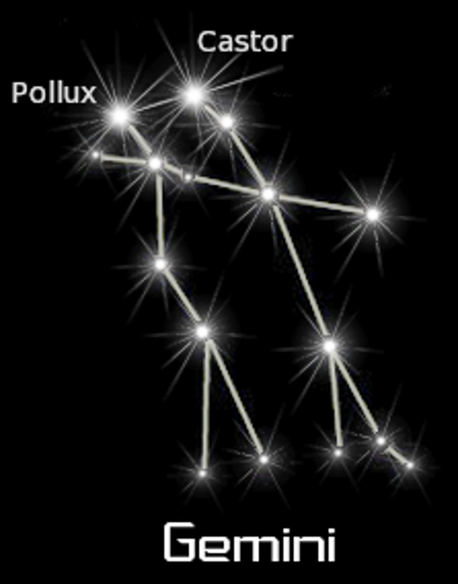 <p>twins / brightest star: Pollux or Beta Geminorium (β Gem)</p>