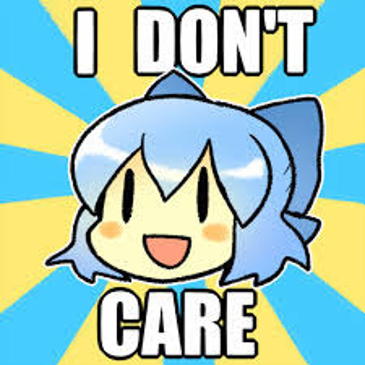 <p>it isn't important to me</p>