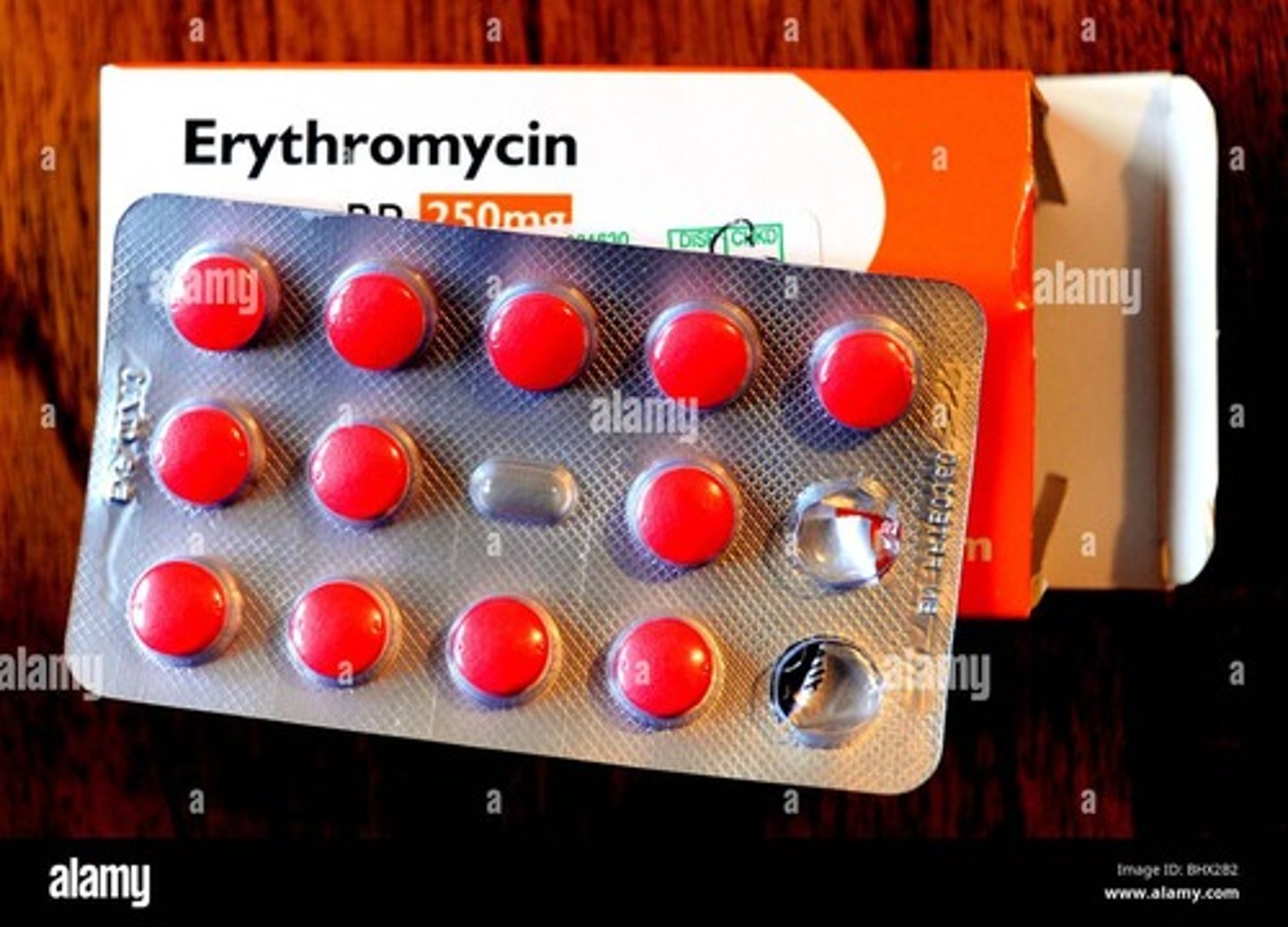 <p>Includes erythromycin.</p>