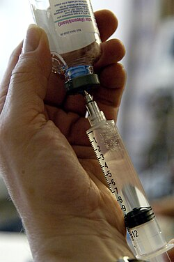 <p>une injection</p>