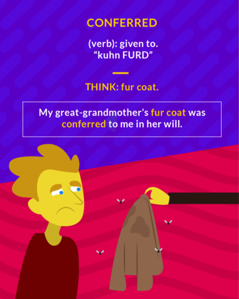 <p>grant or bestow</p>