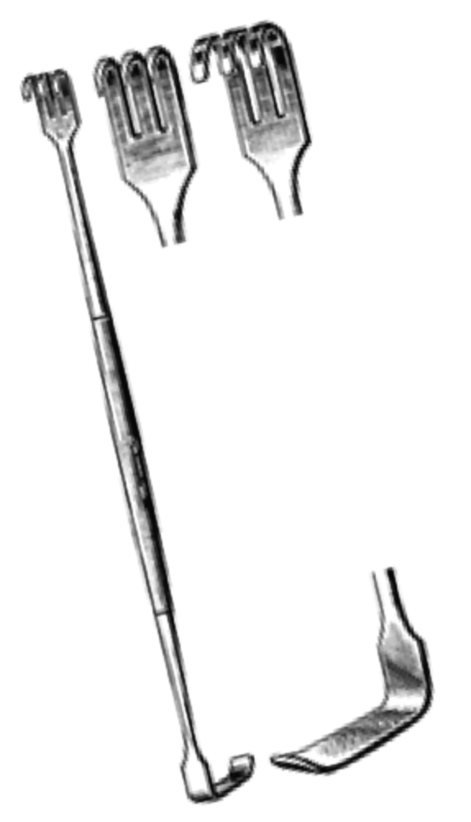 <p>used to hold soft tissue during surgery</p>