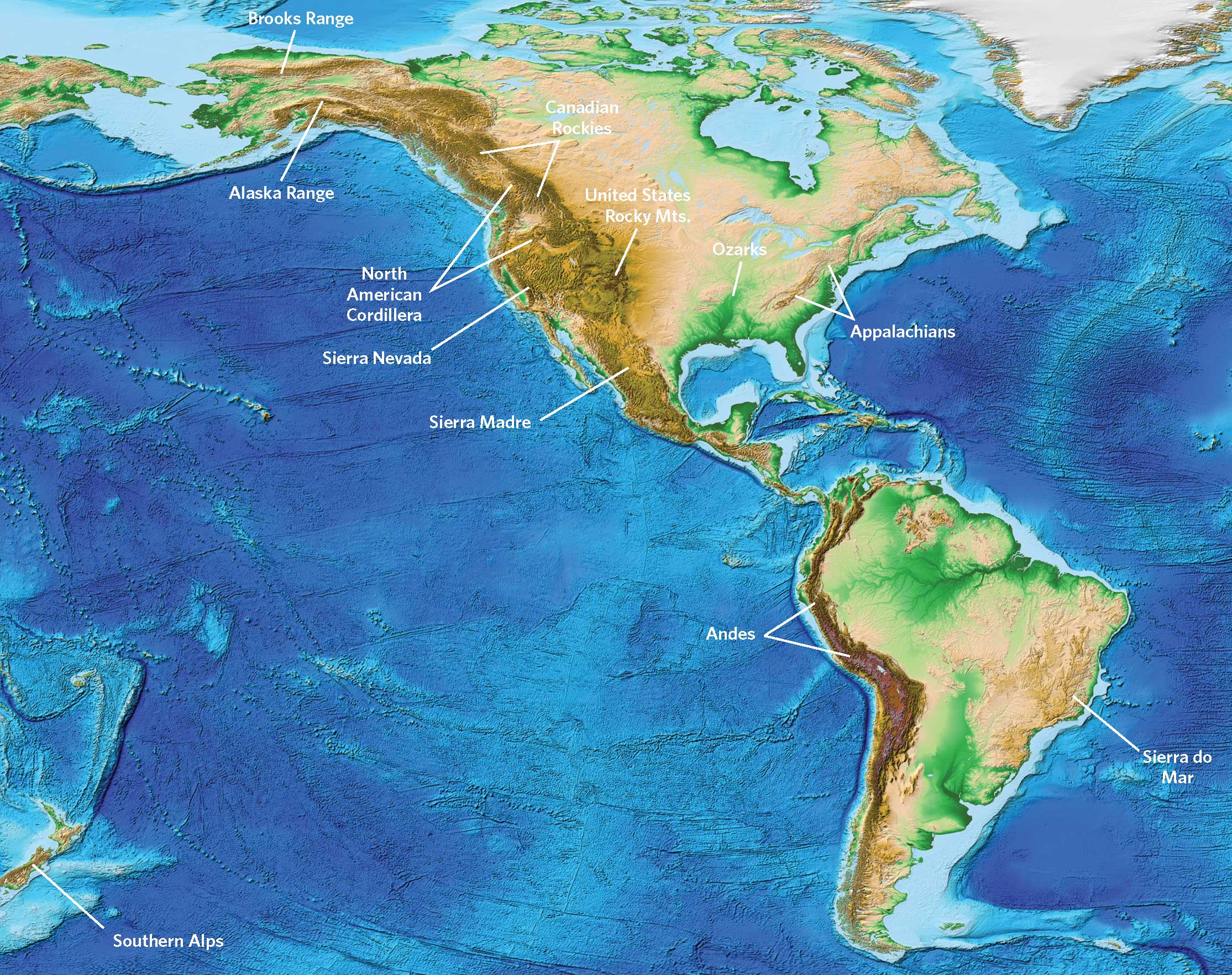 Observe the west coasts of North and South America.  Mountain ranges dominate the landscape along these coastlines. What is the most likely tectonic boundary to have created these ranges?