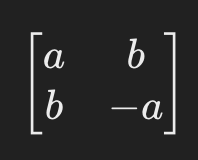 <p>If your matrix resembles this then you can try:</p><p>a²+b²=1</p><p>if true = reflection</p>