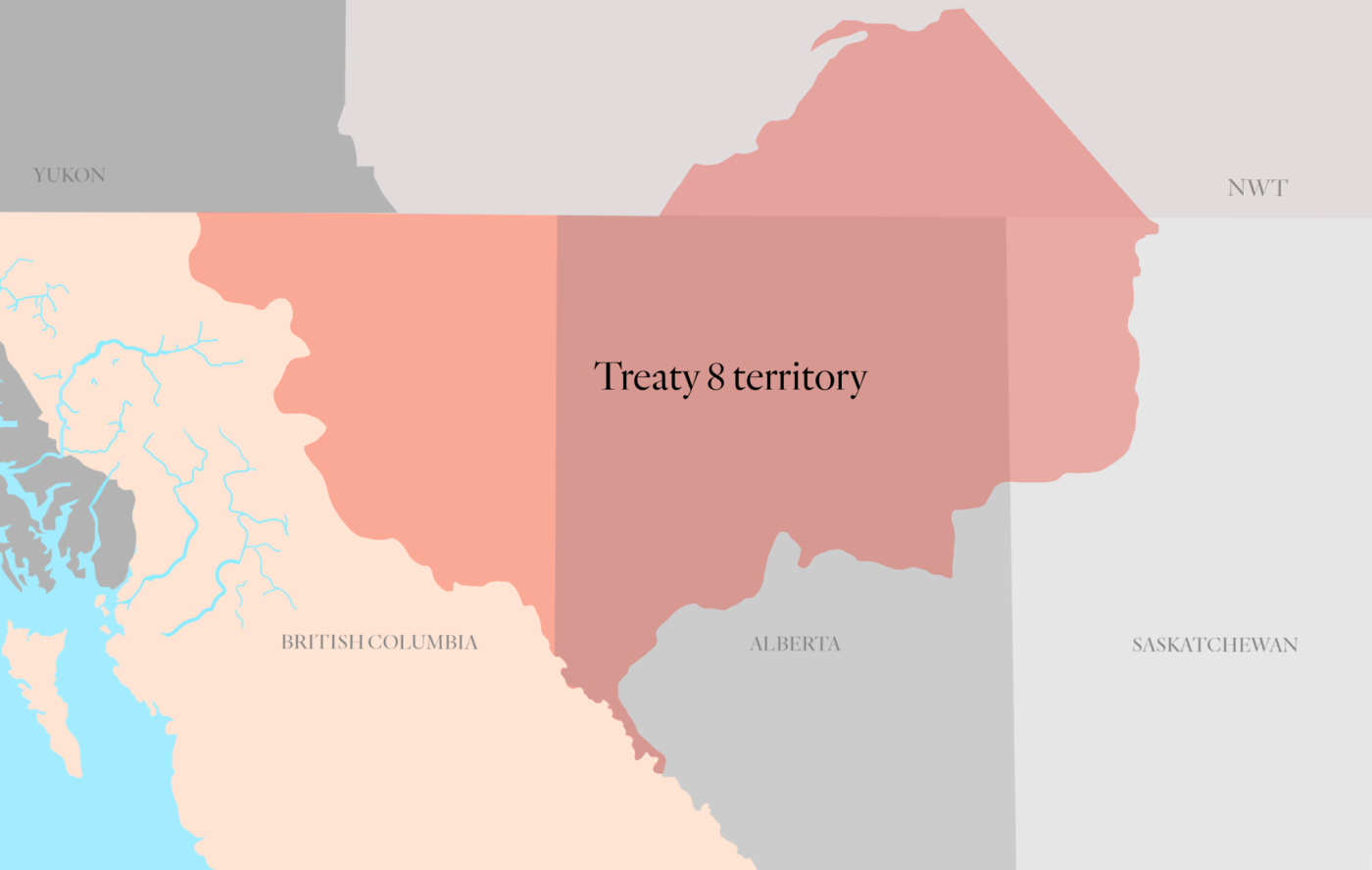 <p>Treaty 8 (1899) </p><p>Northern Alberta, Northeast BC, Northwest Saskatchewan, Southwest NWT</p>