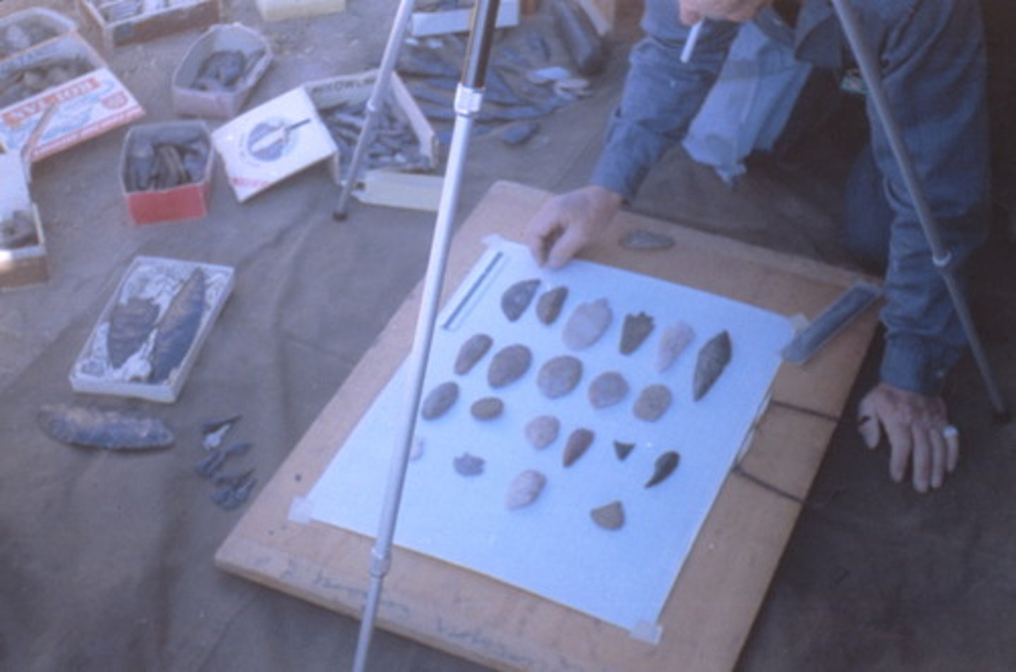 <p>These were historical objects made or used by humans that have been found from long ago. Examples include arrow heads, spears, tools and pottery.</p>