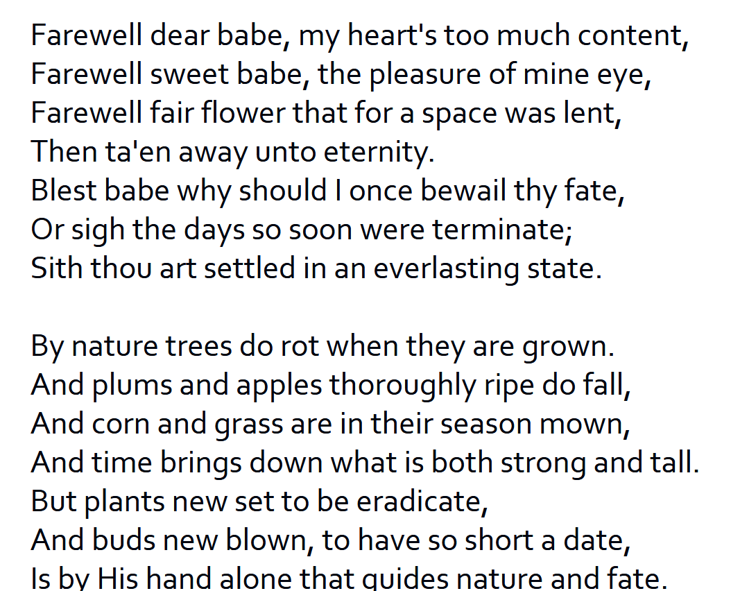 <ul><li><p>an Elegy: in response to someone’s death: mourning, celebration, solace </p></li></ul><p></p>