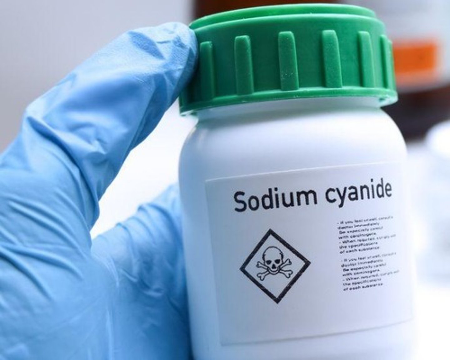 <p>Cyanide inhibits cytochrome c oxidase, halting ATP production in the electron transport chain.</p>