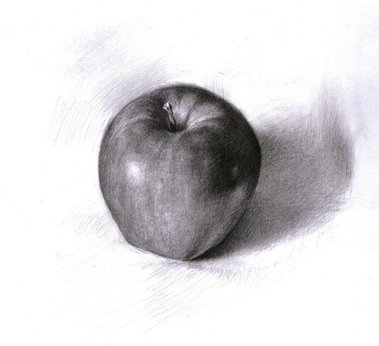 <p>Uses shading to suggest the roundness of forms. It is one method of creating perspective in drawing to represent three-dimensional surfaces.</p>