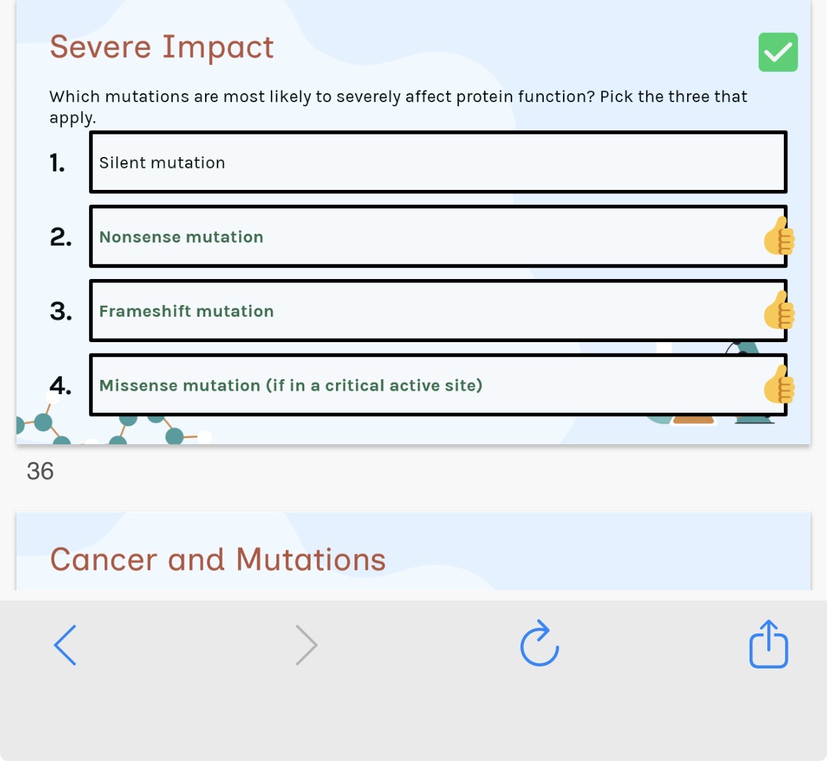<ol><li><p>Inherited. 2.regulatory. 3. Repair</p><ol start="4"><li><p>cancer. 5.controlled. 6.Oncogenes. 7. RAS. 8.Stop. 9.apoptosis. 10.inactivate. 11. Both</p></li></ol></li></ol><p></p>