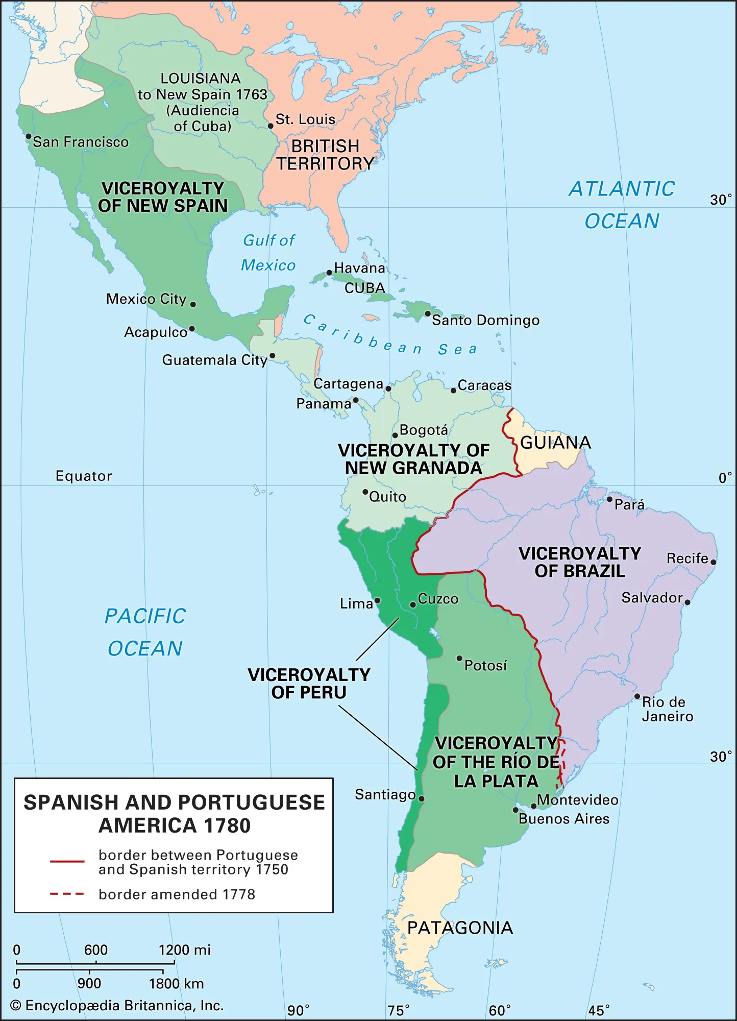 <ul><li><p>spanish in new spain (mexico city)/vicroyalty of peru (lime)</p></li><li><p>portugese in brazil, trading posts</p></li><li><p>treaty of tordesillas divided world for portugese/spanish</p></li><li><p>other europeans: English in tobacco colonies, dutch NYC, french in canda</p></li></ul><p>INTERNATIONAL RIVALRY/WAR </p><p>dominant powers: portugese, dutch, english</p>