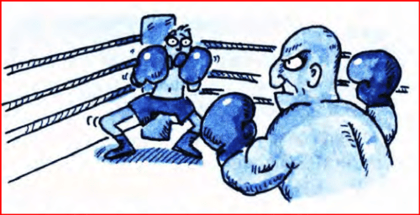 <p>in a difficult situation</p>