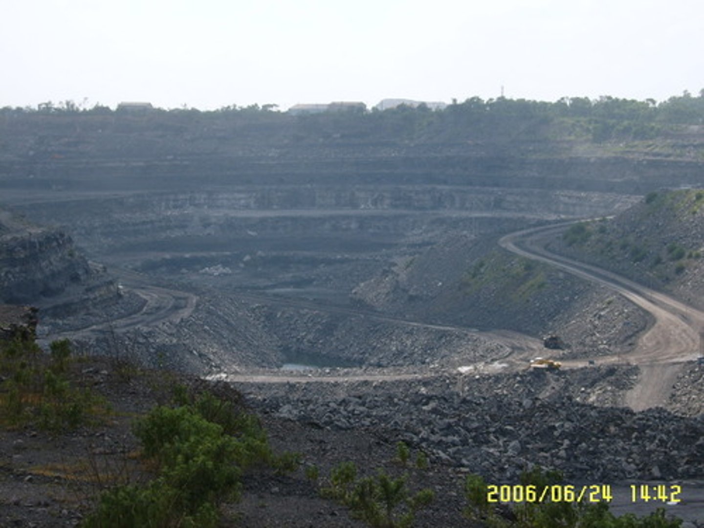 <p>removal of all of an ecosystem by explosives during the digging up of resources such as metals.</p>