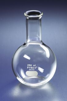 <p>It is a type of flask designed for uniform heating, boiling, distillation, and ease of swirling.</p>