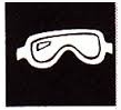 <p>Hazard Symbol with Safety Goggles/Glasses on it</p>