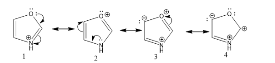 <p>What is the proper ranking of significance of those 4 resonance structures (from most to least significant)?&nbsp;</p>