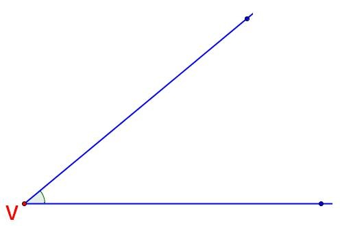 A point where two or more straight lines meet forming an angle