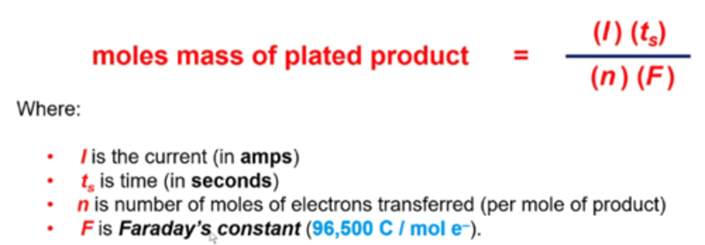 <p>F=100,000</p><p>1C = 1 amp x 1 s</p>