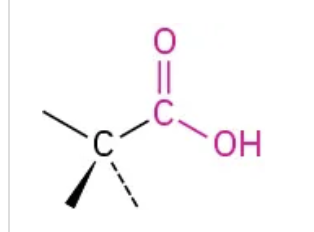 <p>Carbon bonded to two oxygen and 1 hydrogen (COOH)</p>