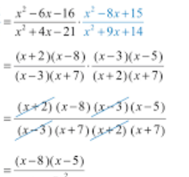 <p>(x - 8) ( x - 5) / (x + 7)²</p>