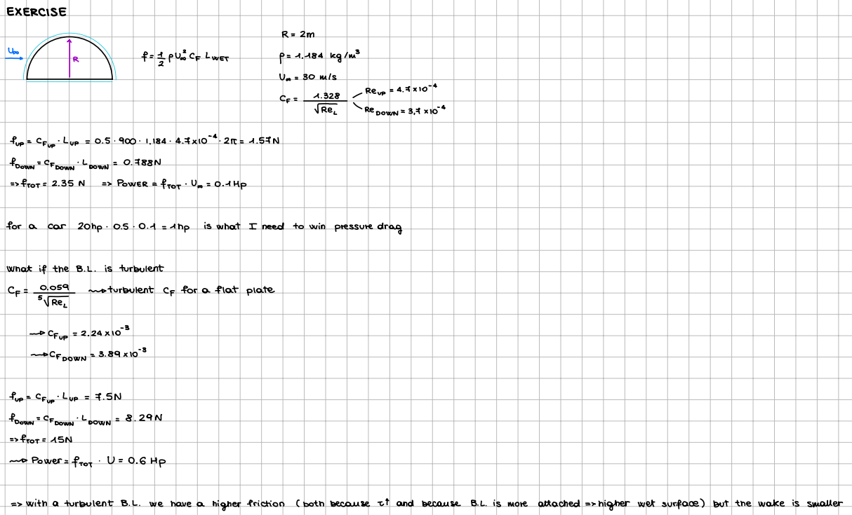 <p>exercise</p><p>with a turbulent BL we have a higher friction (both because tau is higher and because BL is more</p>