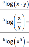 <p>Logarithm calculation rules </p>